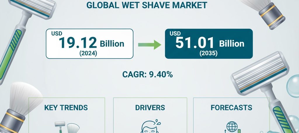 The global Wet Shave Market is projected to grow from USD 19.12 Billion in 2024 to USD 51.01 Billion by 2035, with a CAGR of 9.40%. Explore the key trends, drivers, and forecasts for the wet shaving industry.